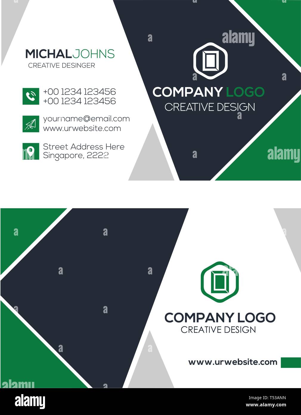 Simple et propre carte d'affaires moderne Illustration de Vecteur