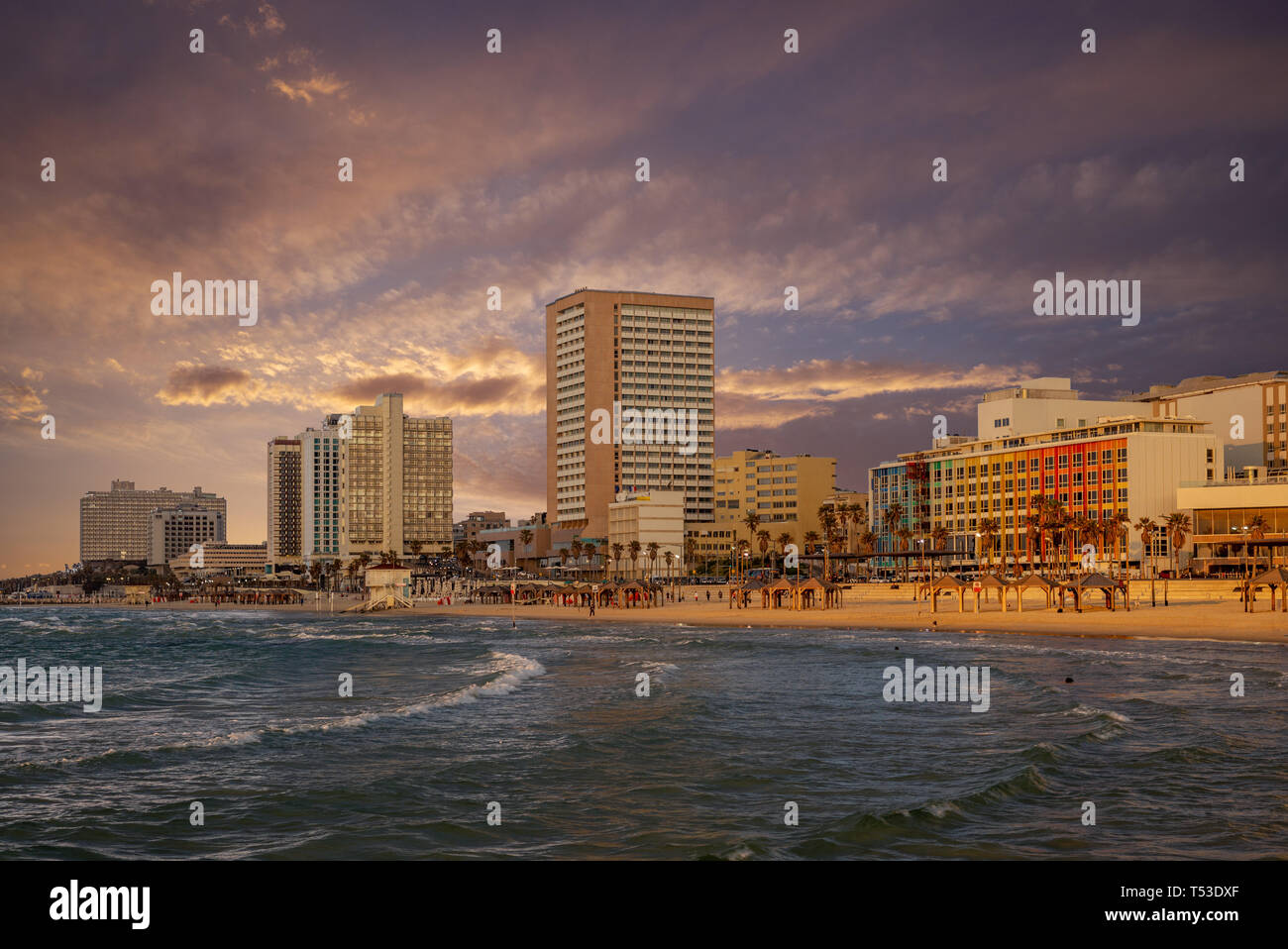 Toits de Tel Aviv à Frishman en Israël Banque D'Images