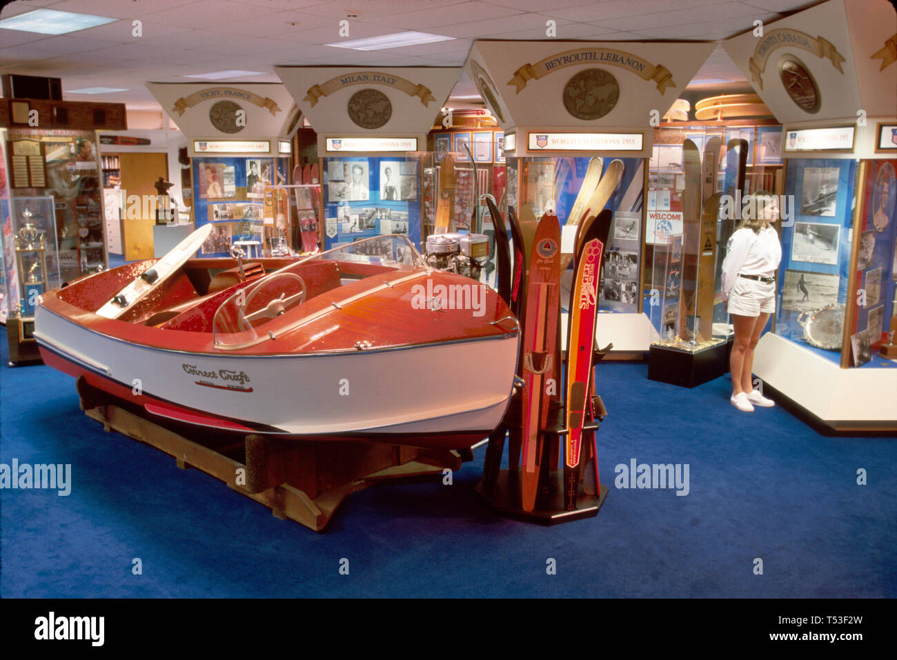 Florida Polk County Winter Haven Water ski Hall of Fame, collection de sports, souvenirs, musée, exposition collection, promouvoir, produits di Banque D'Images