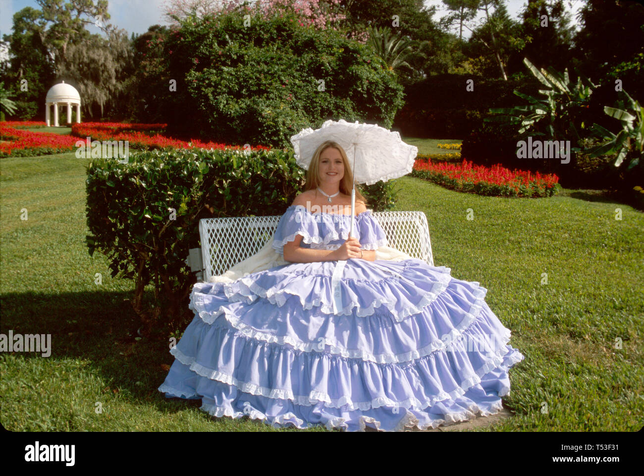 Florida Polk County Winter Haven Cypress Gardens Southern Belle dans le belvédère des jardins originaux, les visiteurs voyage voyage visite touristique site touristique LAN Banque D'Images