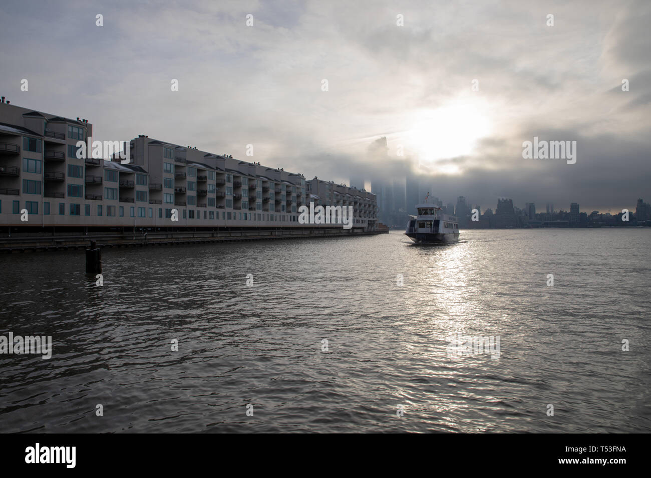 Matin d'hiver de New York City Scenes Banque D'Images