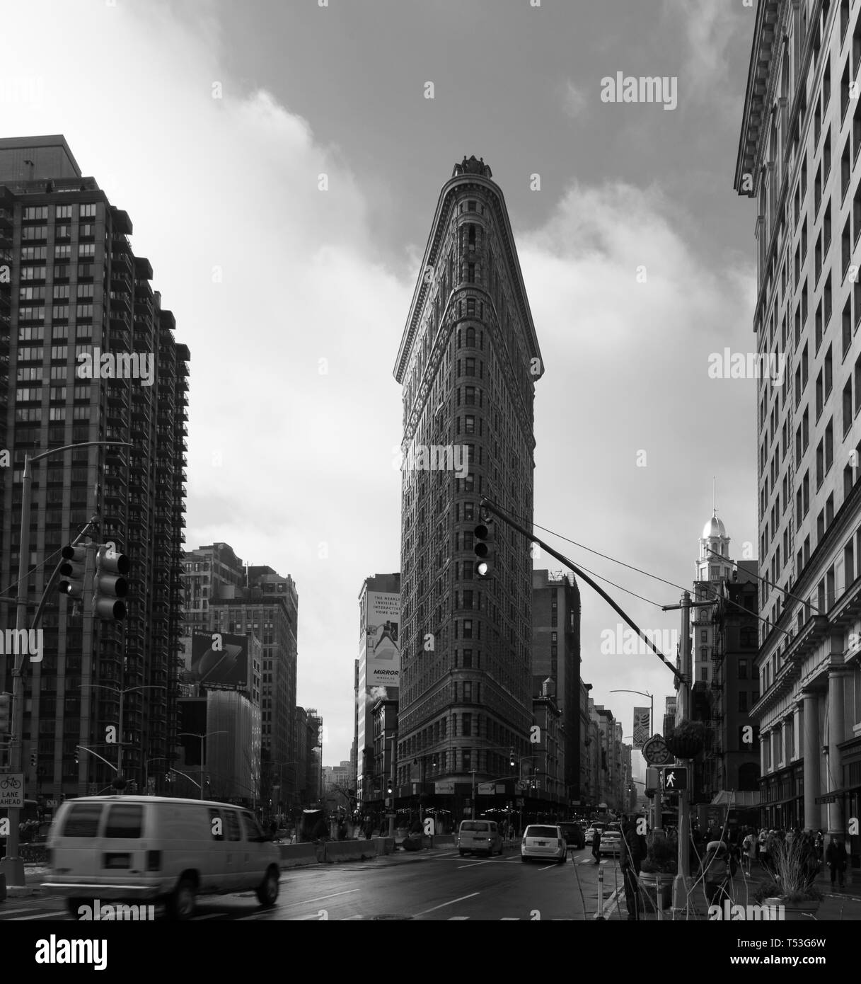 Matin d'hiver de New York City Scenes Banque D'Images
