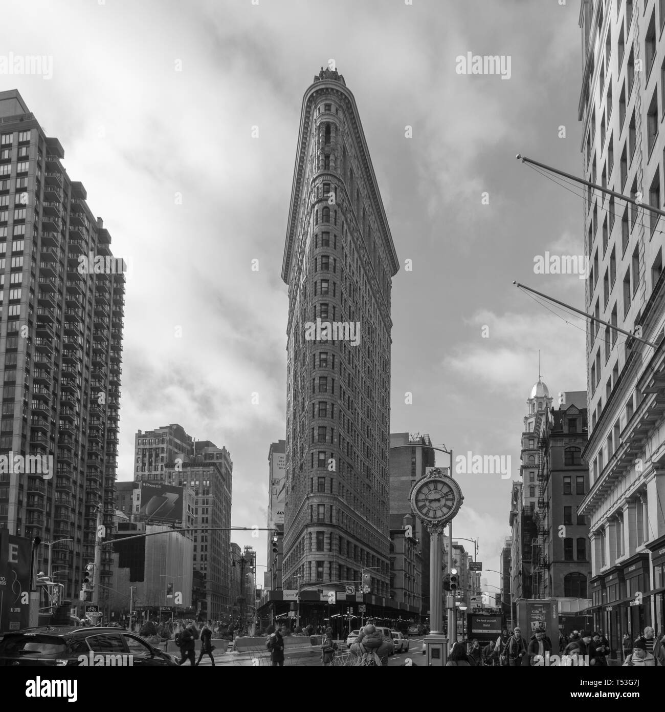 Matin d'hiver de New York City Scenes Banque D'Images