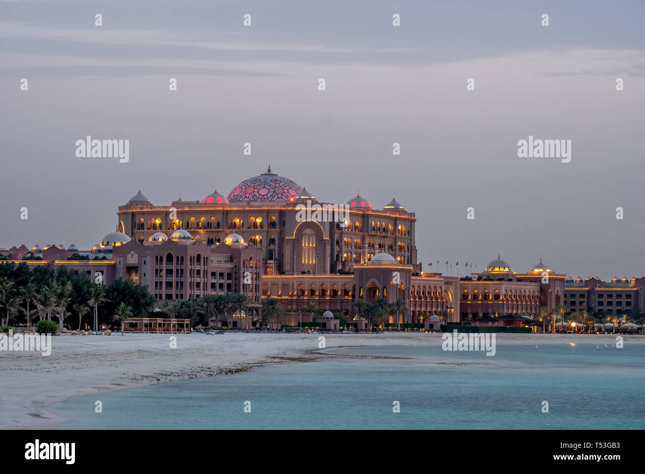 Compte tenu de soirée, Emirates Palace Abu Dhabi, UAE Banque D'Images