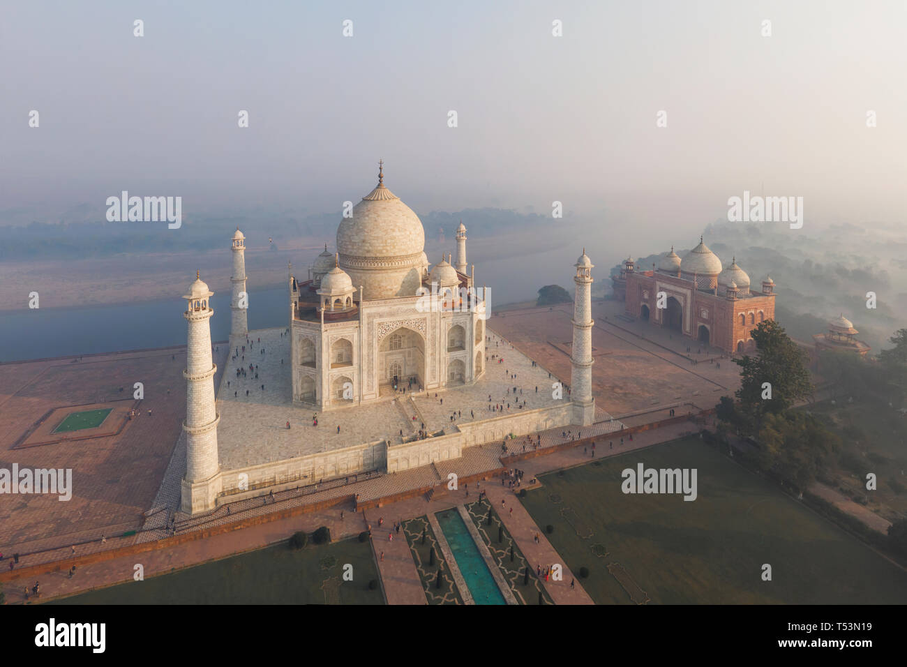 L'Inde, l'Uttar Pradesh, le Taj Mahal (UNESCO World Heritage Site) Banque D'Images