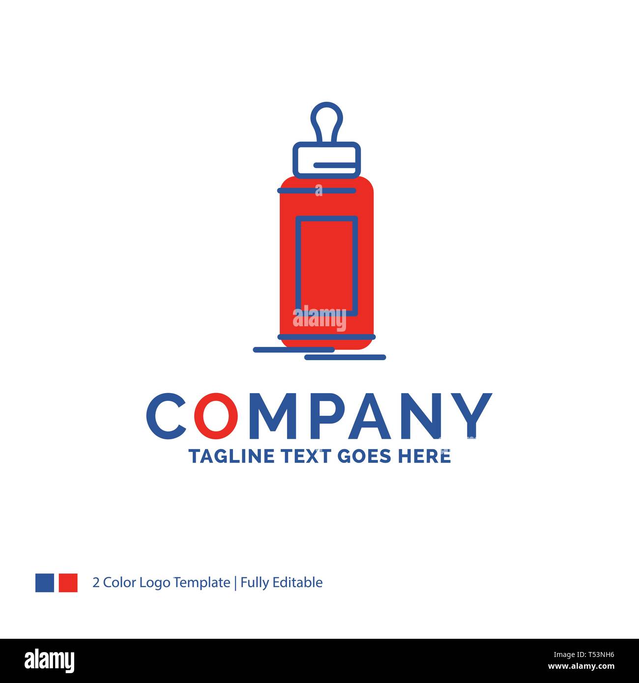 Nom De L Entreprise Logo Design Pour Convoyeur Bouteille Enfant Bebe Lait Nom De Marque Rouge Et Bleu Avec Place Pour La Conception De Slogan Modele Abstrait Logo Creative Image Vectorielle Stock