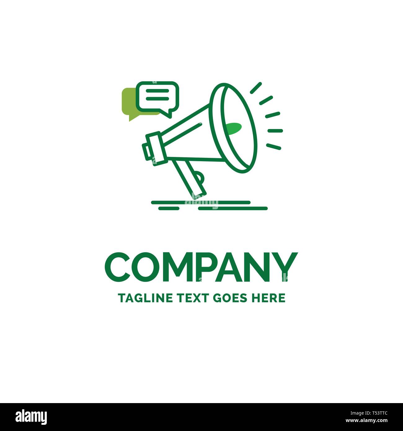 Marketing, mégaphone, annonce, promotion, promo Télévision Logo  d'entreprise modèle. Creative Design Marque verte Image Vectorielle Stock -  Alamy