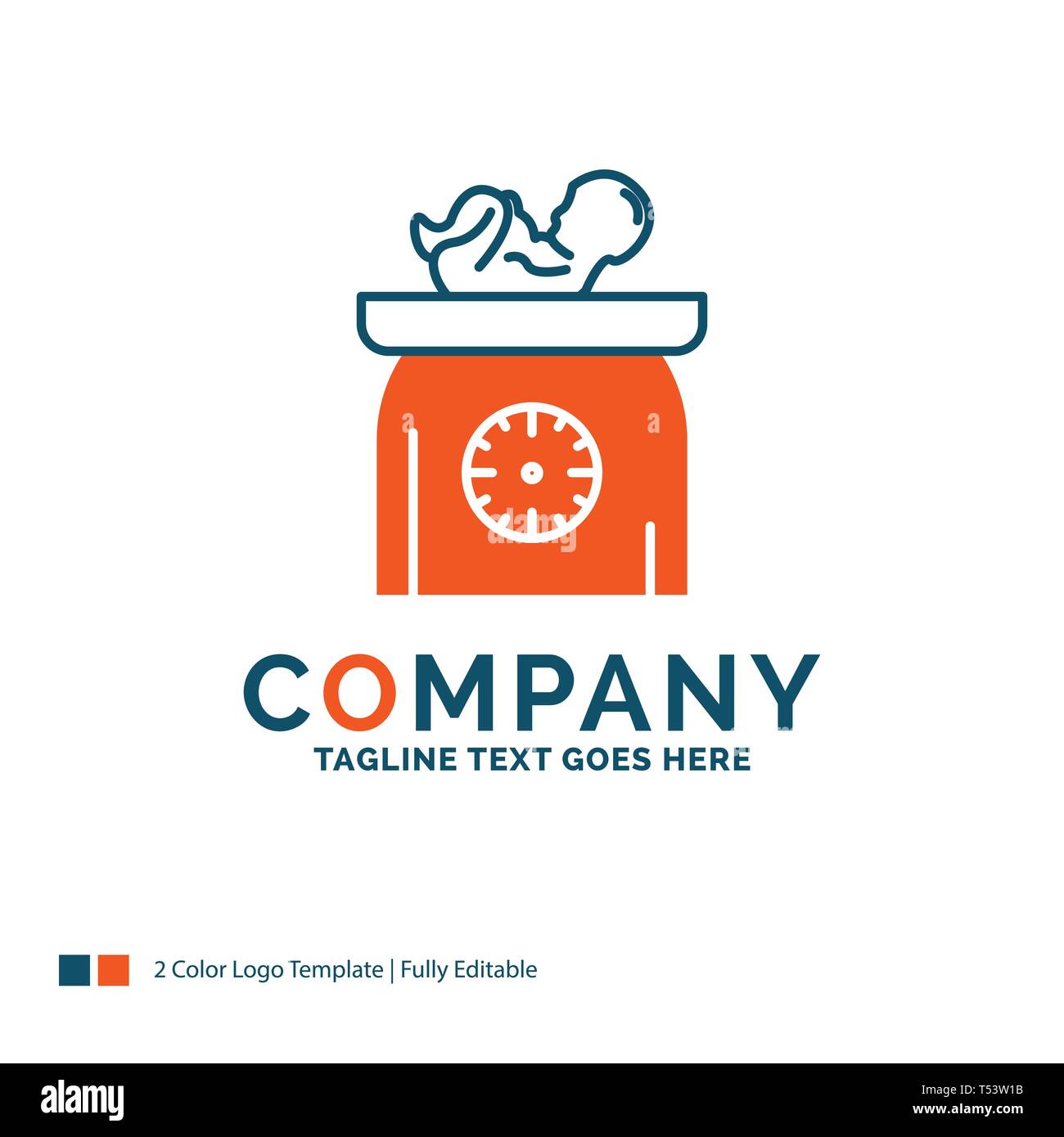 Poids Bebe Nouveau Ne Balances Logo Design Pour Enfants Orange Et Bleu Design De Marque Place Pour Accroche Logo D Entreprise Modele Image Vectorielle Stock Alamy