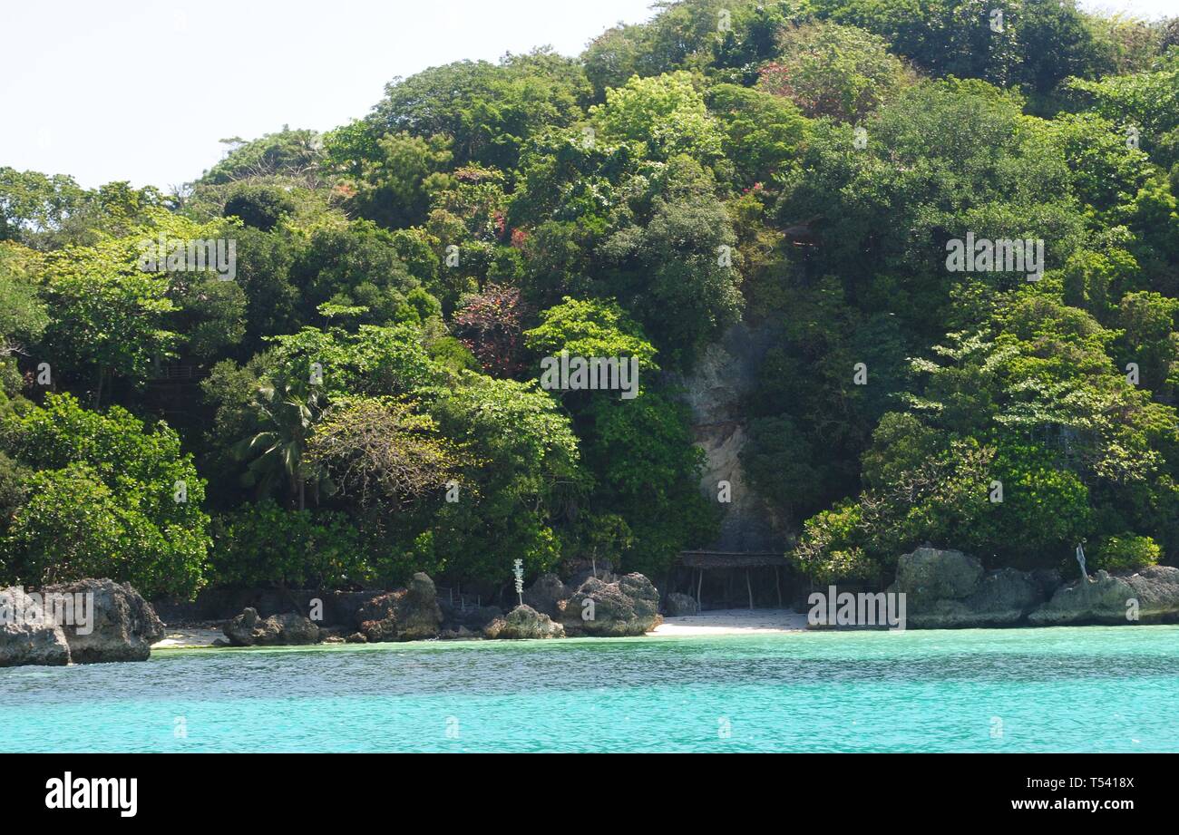 Charmante maison de vacances Philippines images beach. Banque D'Images