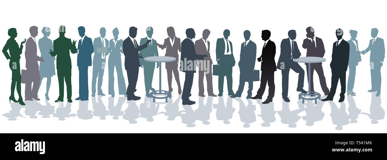 Un groupe de gens d'affaires sont debout ensemble Banque D'Images