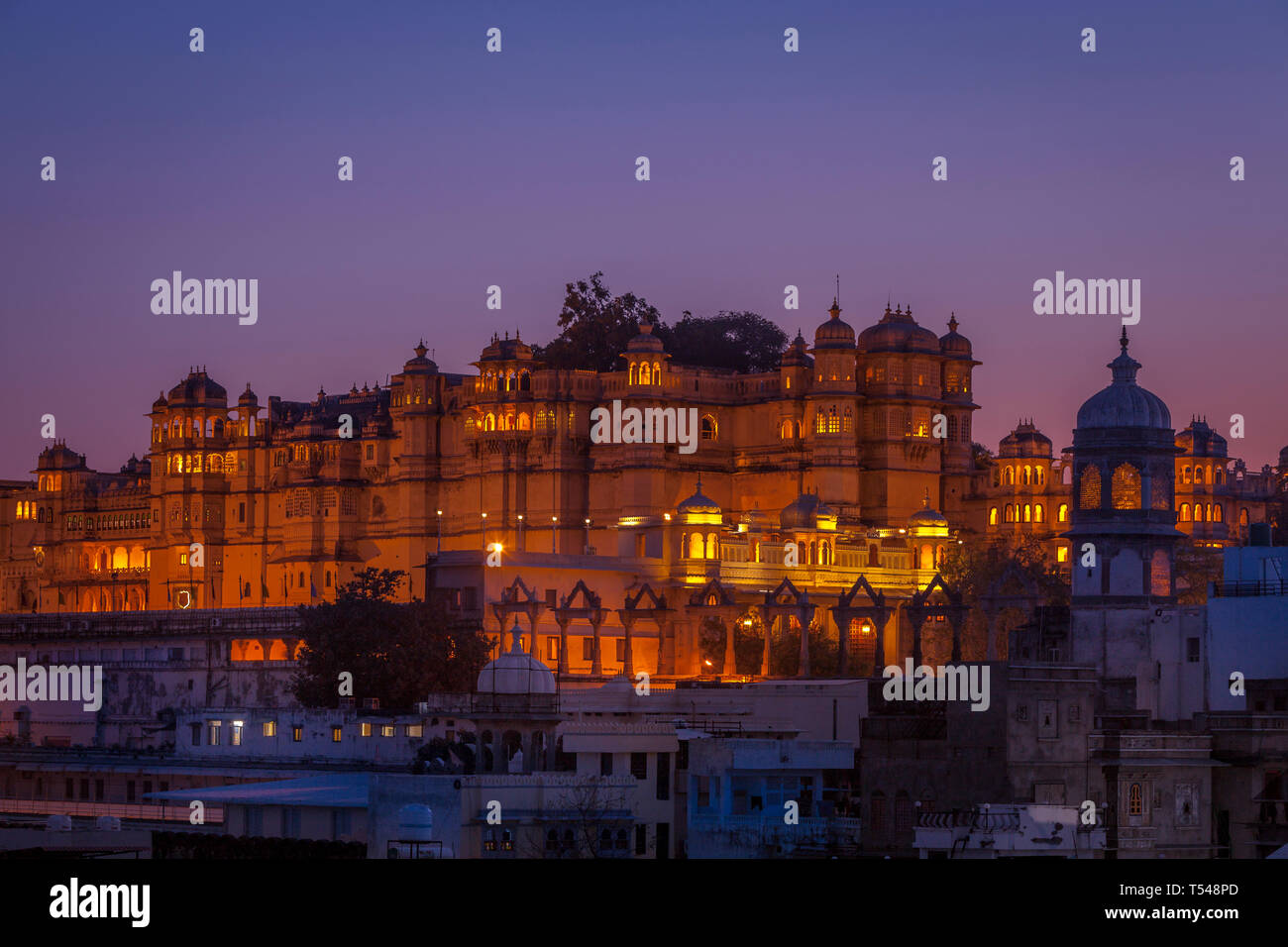 City Palace, Udaipur, Rajasthan, Inde Banque D'Images