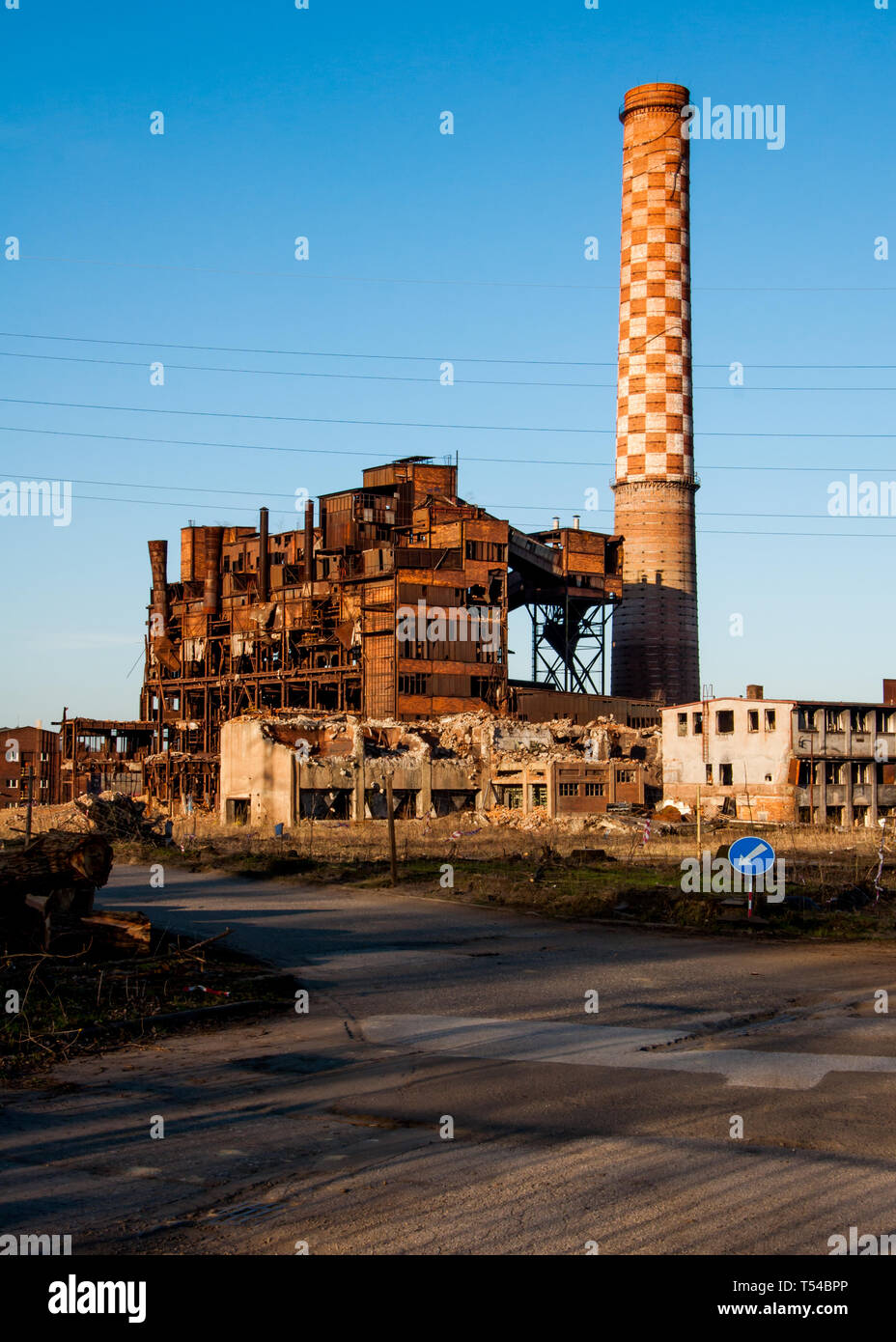 Ruines de l'ancienne usine de traitement de minerai de fer (aglomerace) à Ostrava, République tchèque Vitkovice Banque D'Images