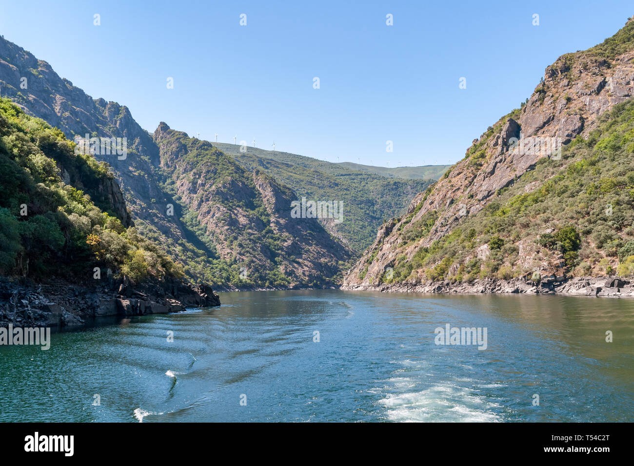 Dans le canyon de la rivière sil - Orense Galice, Espagne Banque D'Images