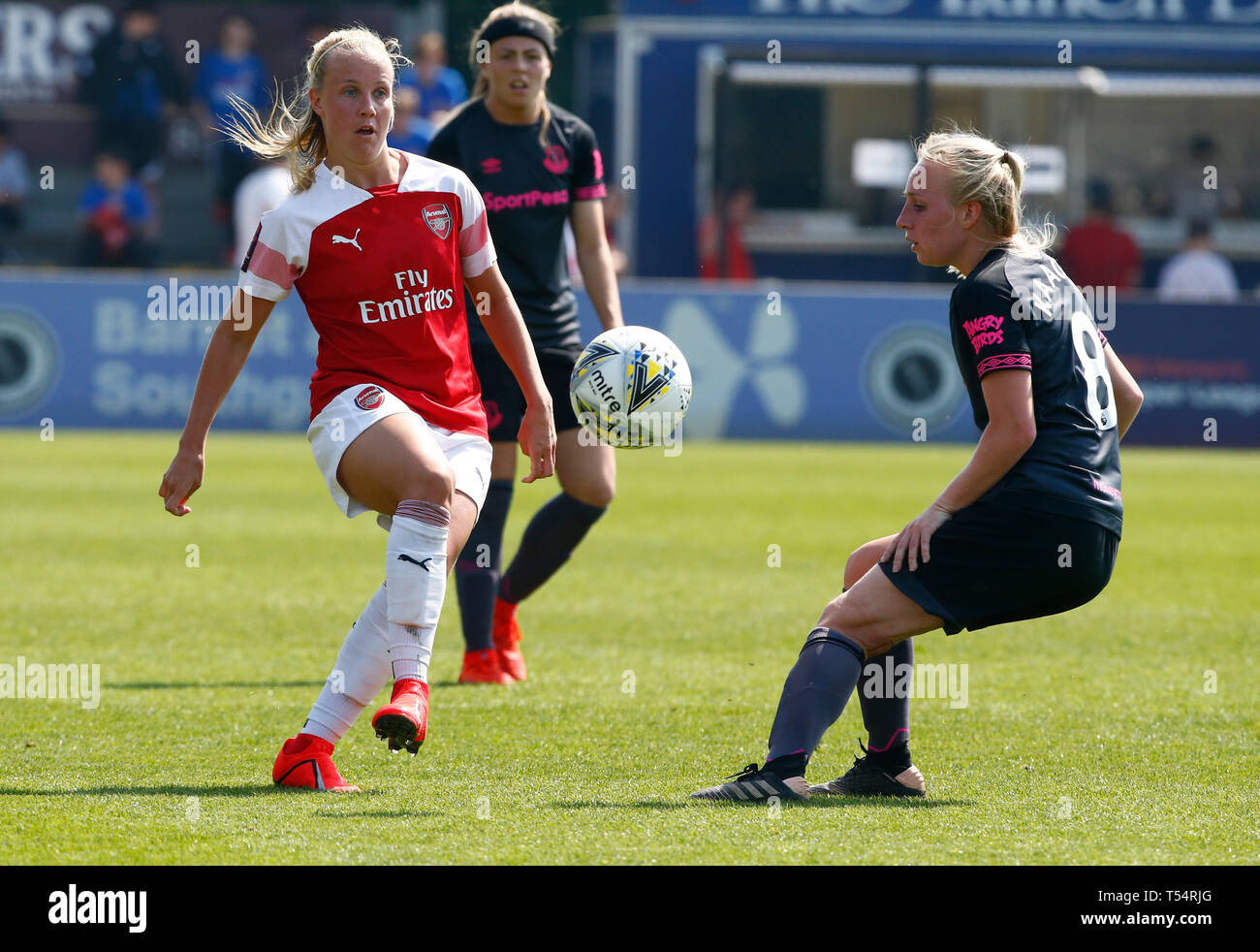 Manchester, UK. Apr 21, 2019. Beth Mead d'Arsenal au cours de la Super League match entre Arsenal et Everton Ladies FC à l'ennui, l'ennui en bois sur bois, 21 avril 2019 à Borehamwood, Angleterre : Crédit photo Action Sport/Alamy Live News Banque D'Images