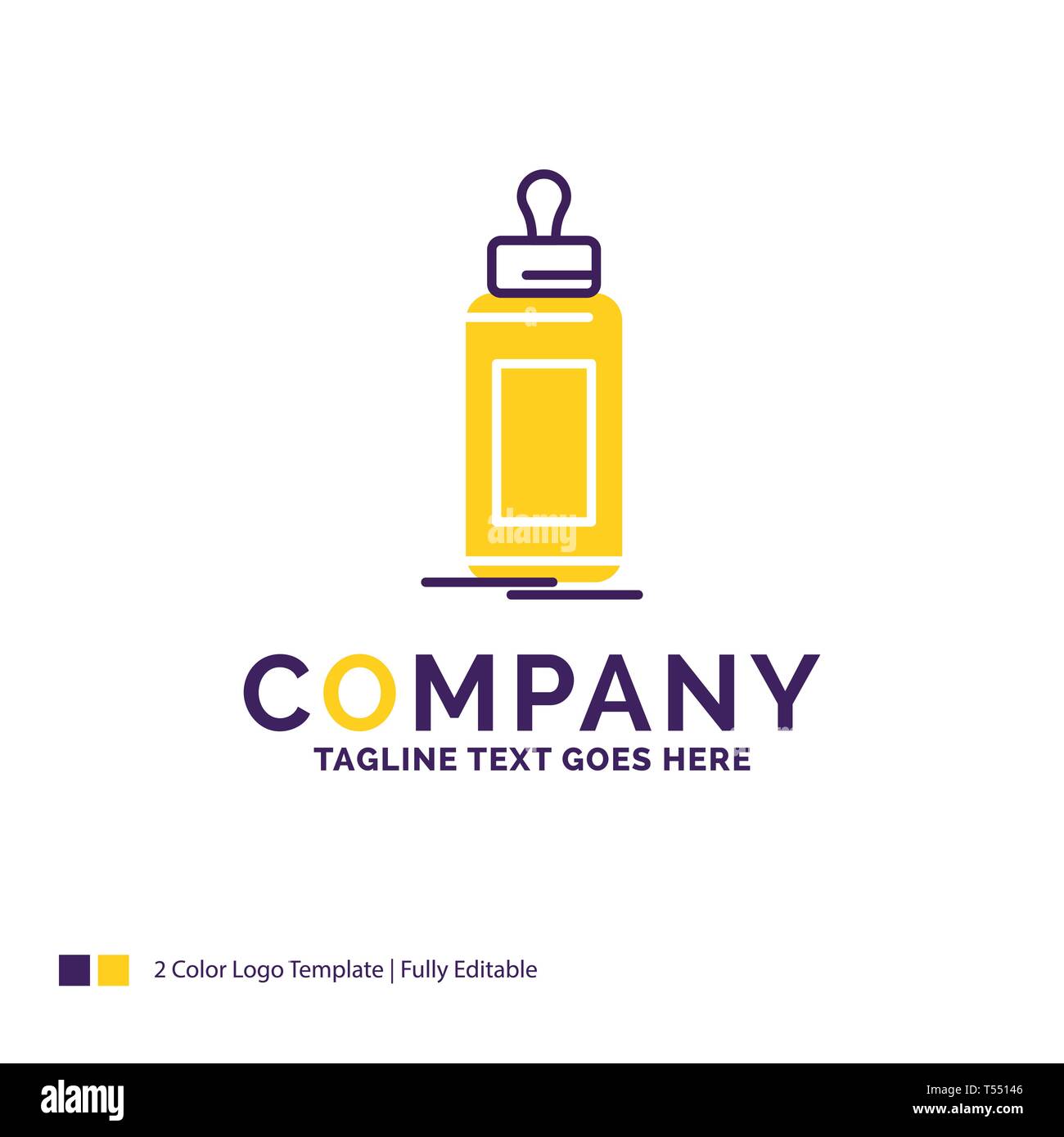 Nom De L Entreprise Logo Design Pour Convoyeur Bouteille Enfant Bebe Lait Violet Et Jaune Marque Design Avec Place Pour Accroche Logo Creation De Modele Image Vectorielle Stock Alamy