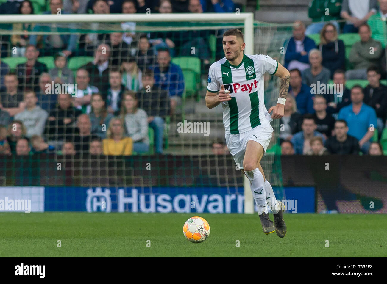 20-04-2019 : : * FC Groningen Groningen Eredivisie Ajax : 2018 - 2019. Jeffrey Chabot du FC Groningen, Banque D'Images