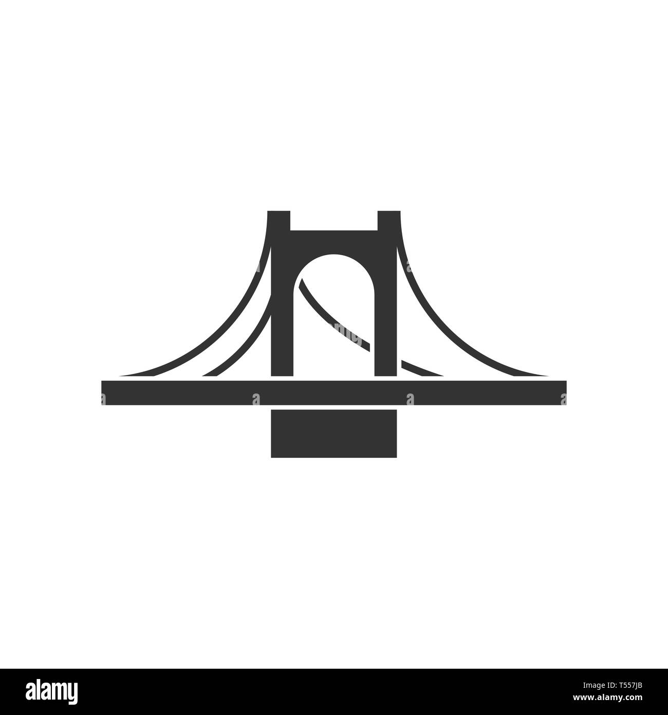 Icône de signe du pont en télévision style. Pont-levis vector illustration sur fond blanc isolé. Road business concept. Illustration de Vecteur