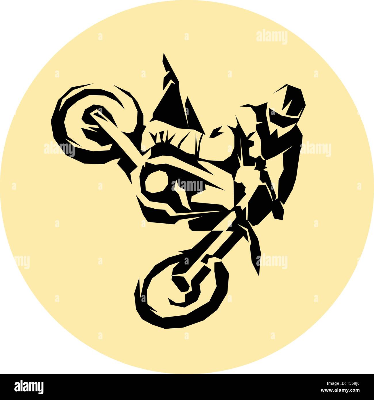 Vélo de course et vélo motocross sport icône vecteur Illustration de Vecteur