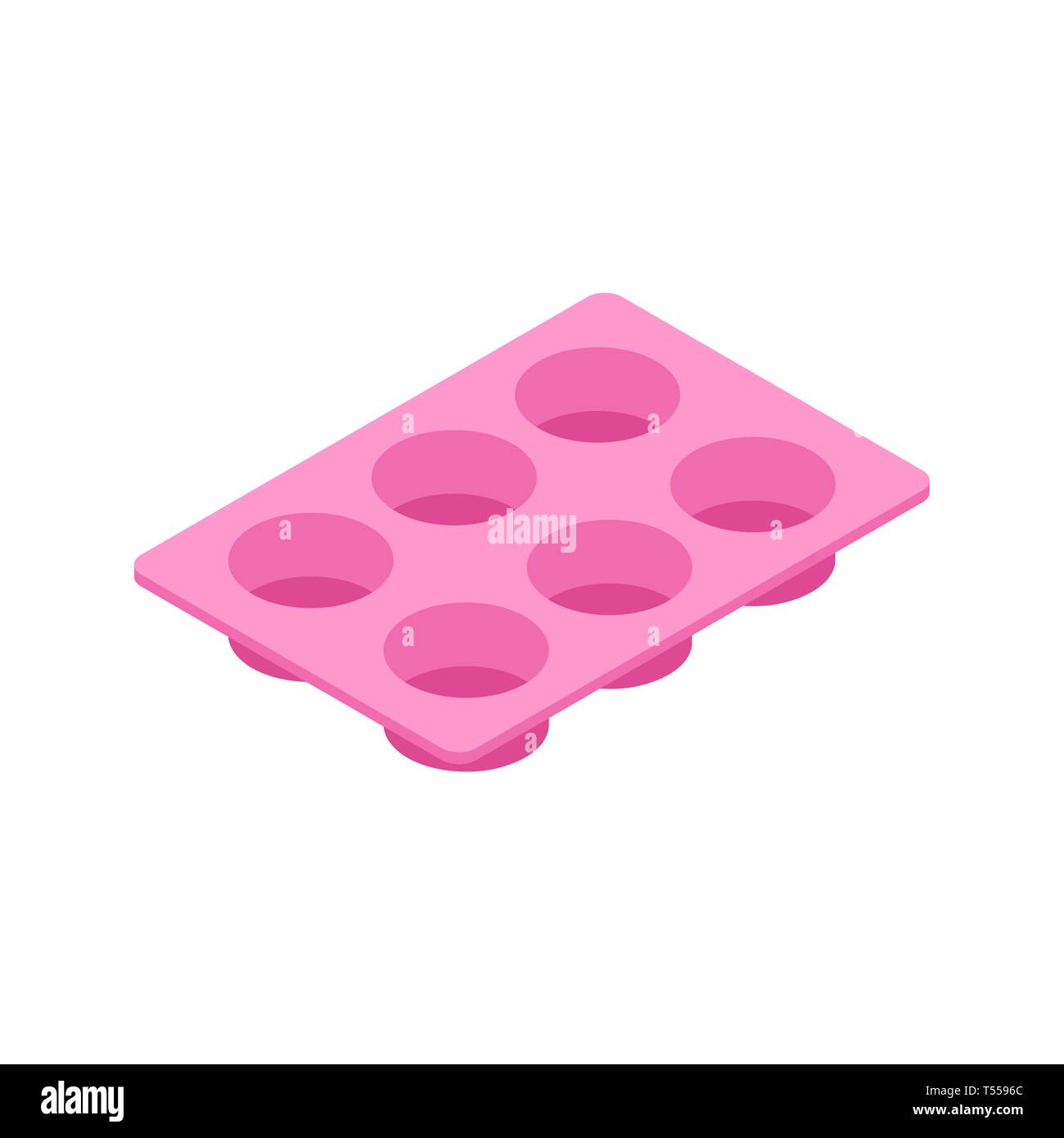 De cuisson en silicone muffin et cupcake isolés. Vector illustration Illustration de Vecteur