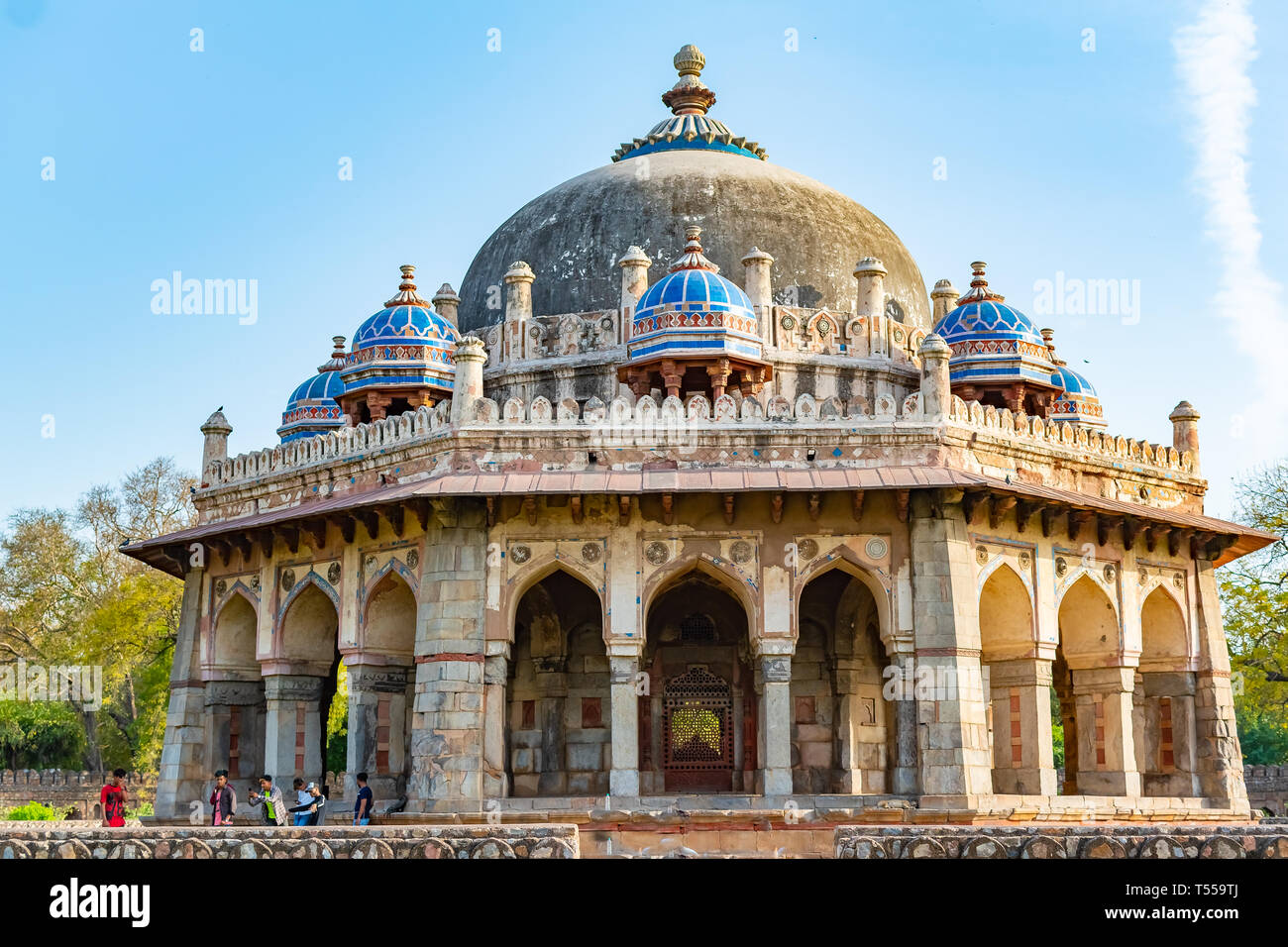 New Delhi, Inde, 30 mars 2018 - Un paysage d'Isa Khan Garden Tomb l'intérieur Tombe de Humayun qui est un patrimoine de l'architecture, situé dans Banque D'Images