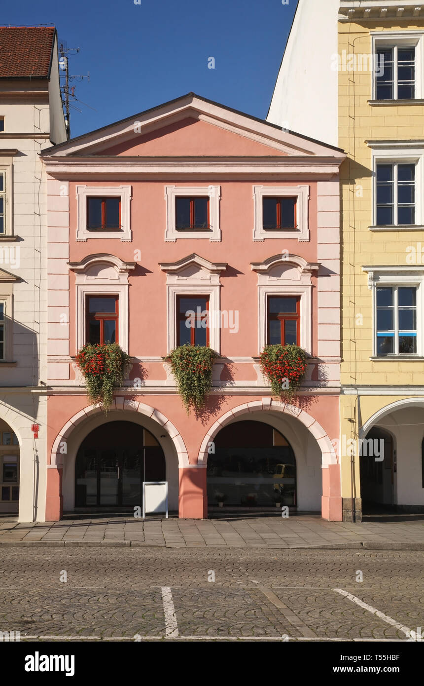 Ottokar II square à Ceske Budejovice. République tchèque Banque D'Images