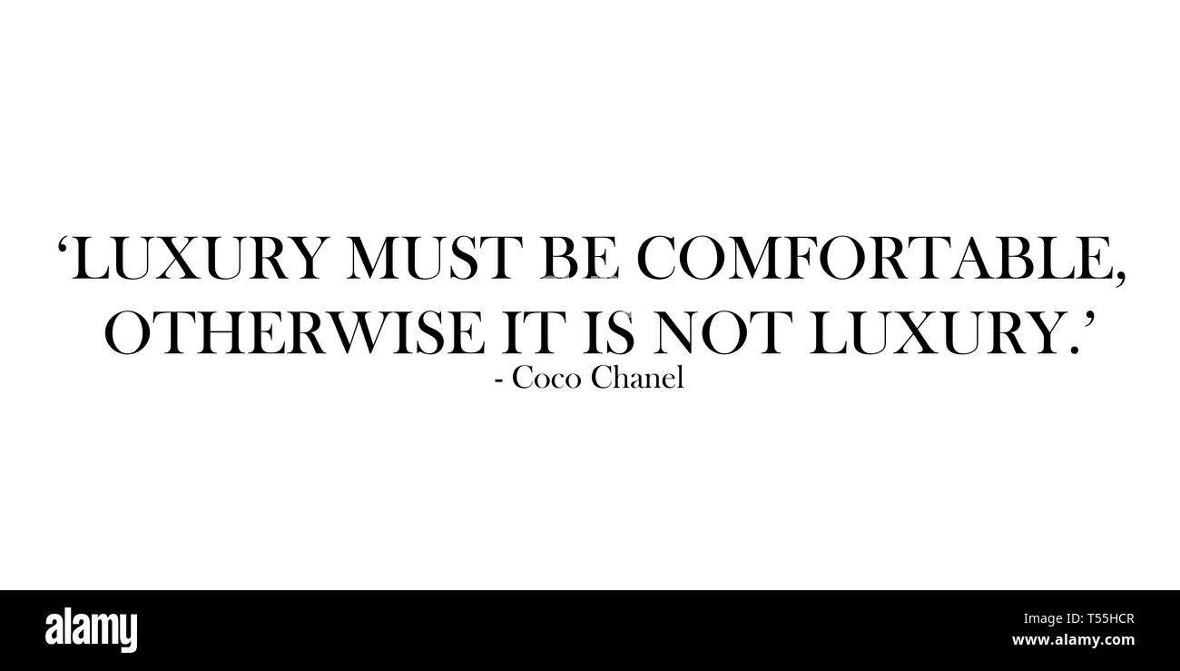 Coco Chanel citation simple. Banque D'Images