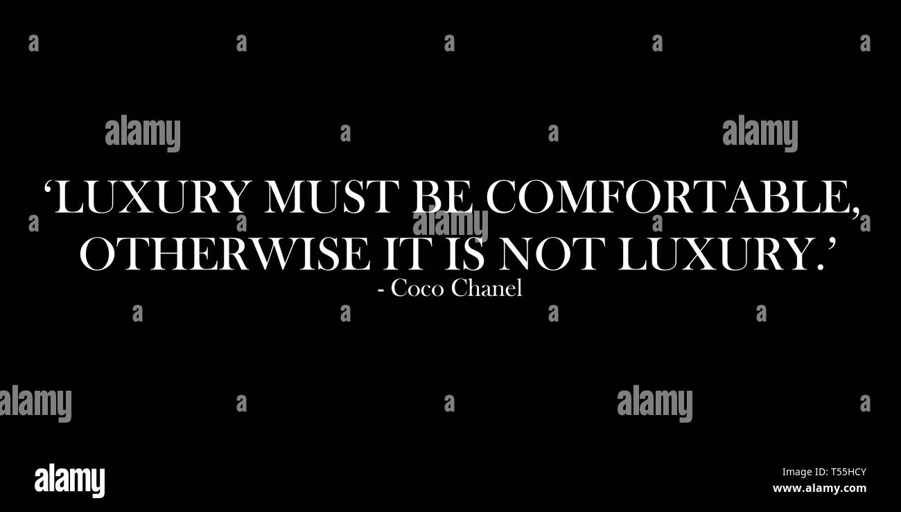Coco Chanel citation simple. Banque D'Images