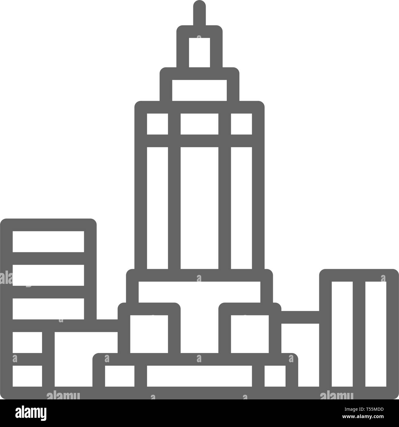 Empire State Building Etats Unis L Icone De La Ligne De Repere Image Vectorielle Stock Alamy