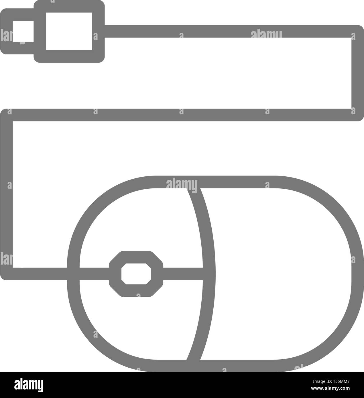 L'icône de la ligne de la souris de l'ordinateur. Illustration de Vecteur