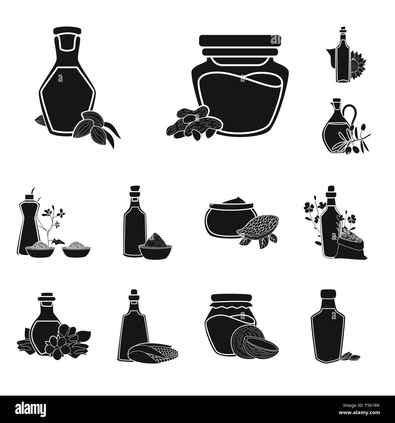 Arachide,amandes,tournesol,,olive,moutarde,sésame,cacao,lin,coton,maïs,noix de coco,pistache,noix,beurre,alimentaire,fruits,graines de semences de colza,,ball,bio, lait, drop,sun,vitamine,biologique,huile,naturel,confiserie,agriculture,verre,vase,cuisine,sain,Culture,légumes,nutrition,produits biologiques,set,icône,illustration,isolé,collection,design,élément,graphique,,signer,Black,de simples vecteurs vecteur , Illustration de Vecteur