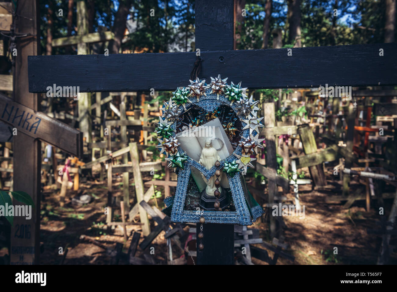 Sainte Montagne de Grabarka, le plus important lieu de culte orthodoxe en Pologne Banque D'Images