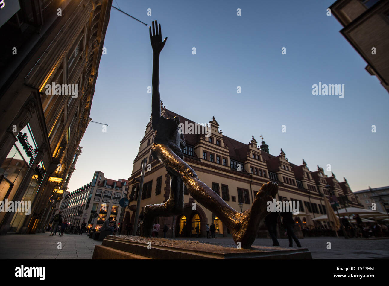 Monument à Leipzig Allemagne Banque D'Images