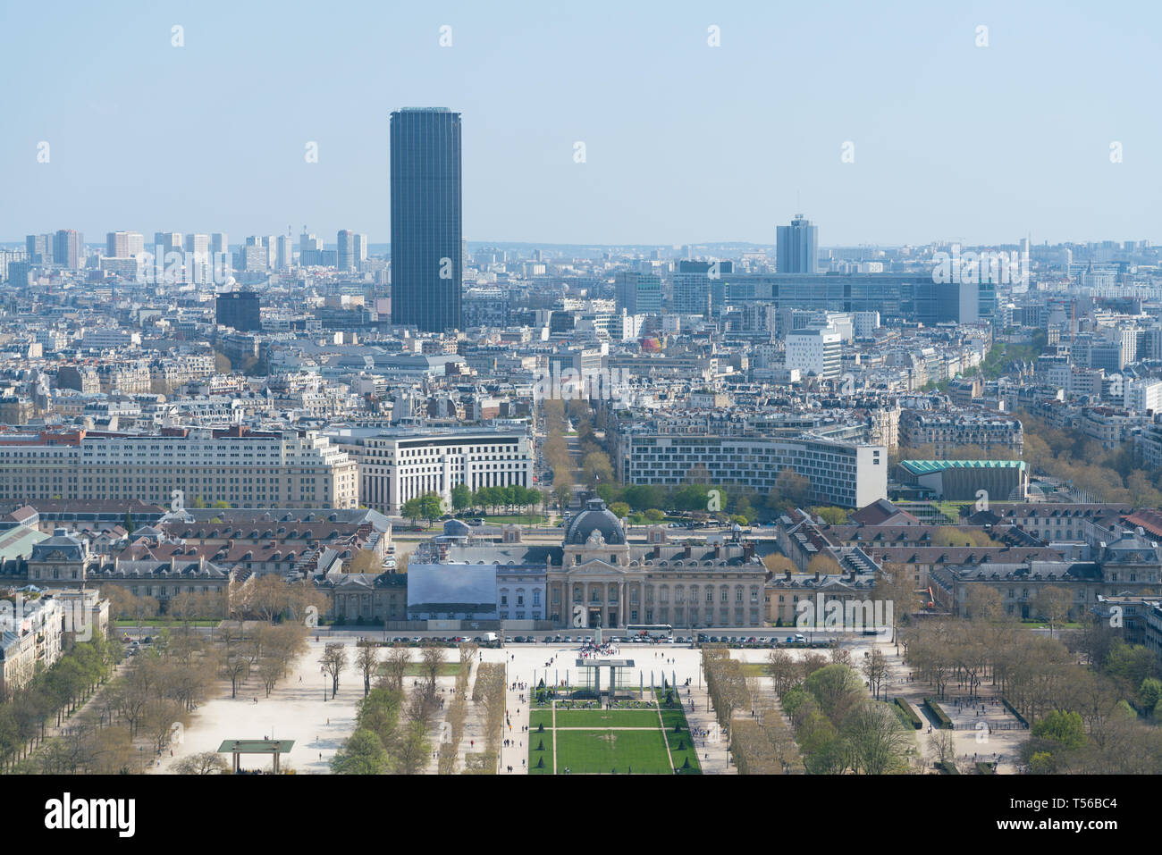 Vue de la ville de Paris, la France avec les principales attractions de Paris Banque D'Images