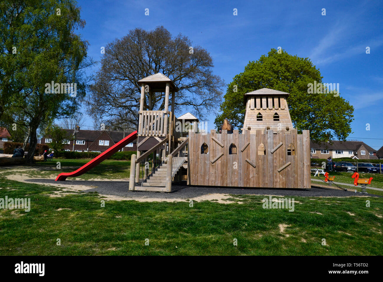 Château d'équipements dans la bataille Recreation Ground, Battle, East Sussex, UK Banque D'Images