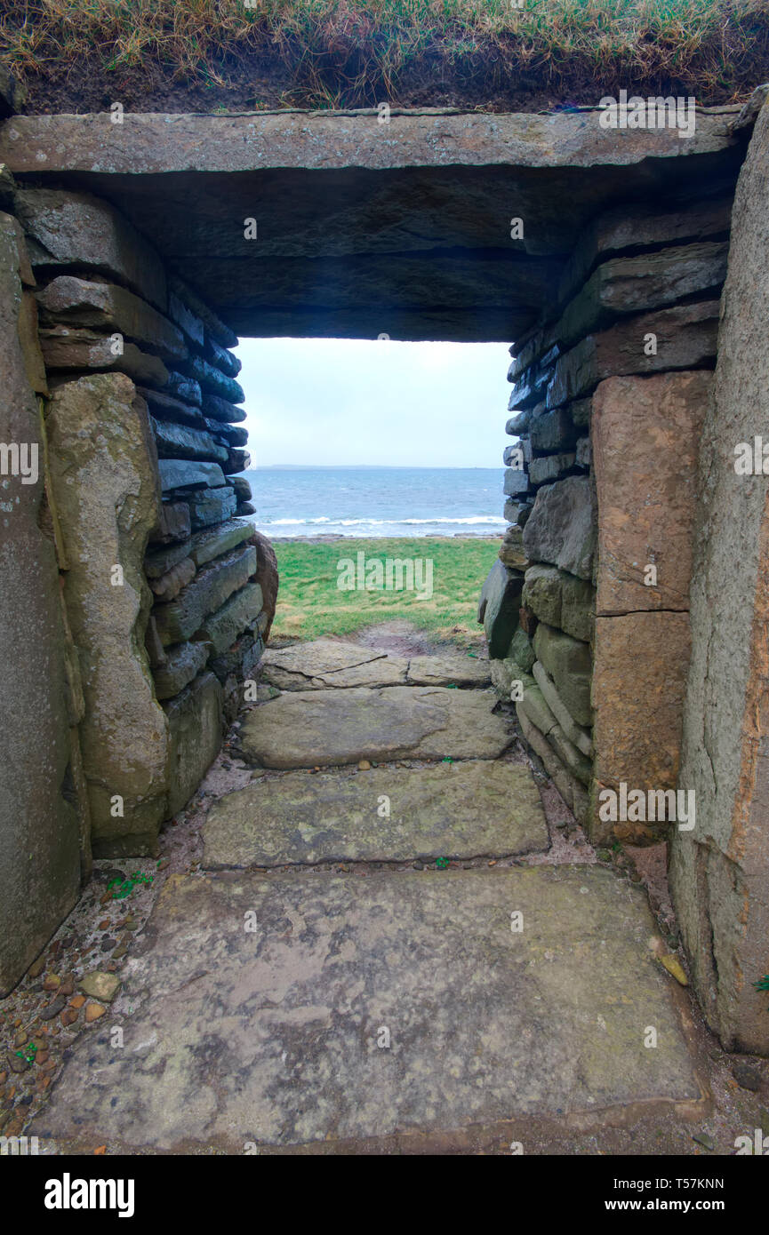 Knap de Howar maison néolithique, Papa Westray Banque D'Images