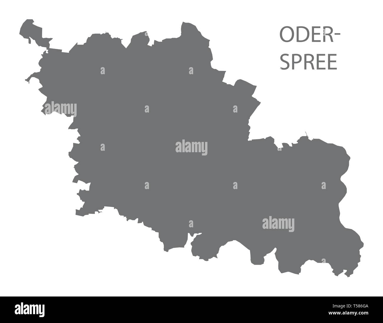 48 Comté de Grey plan de Brandenburg Allemagne Illustration de Vecteur
