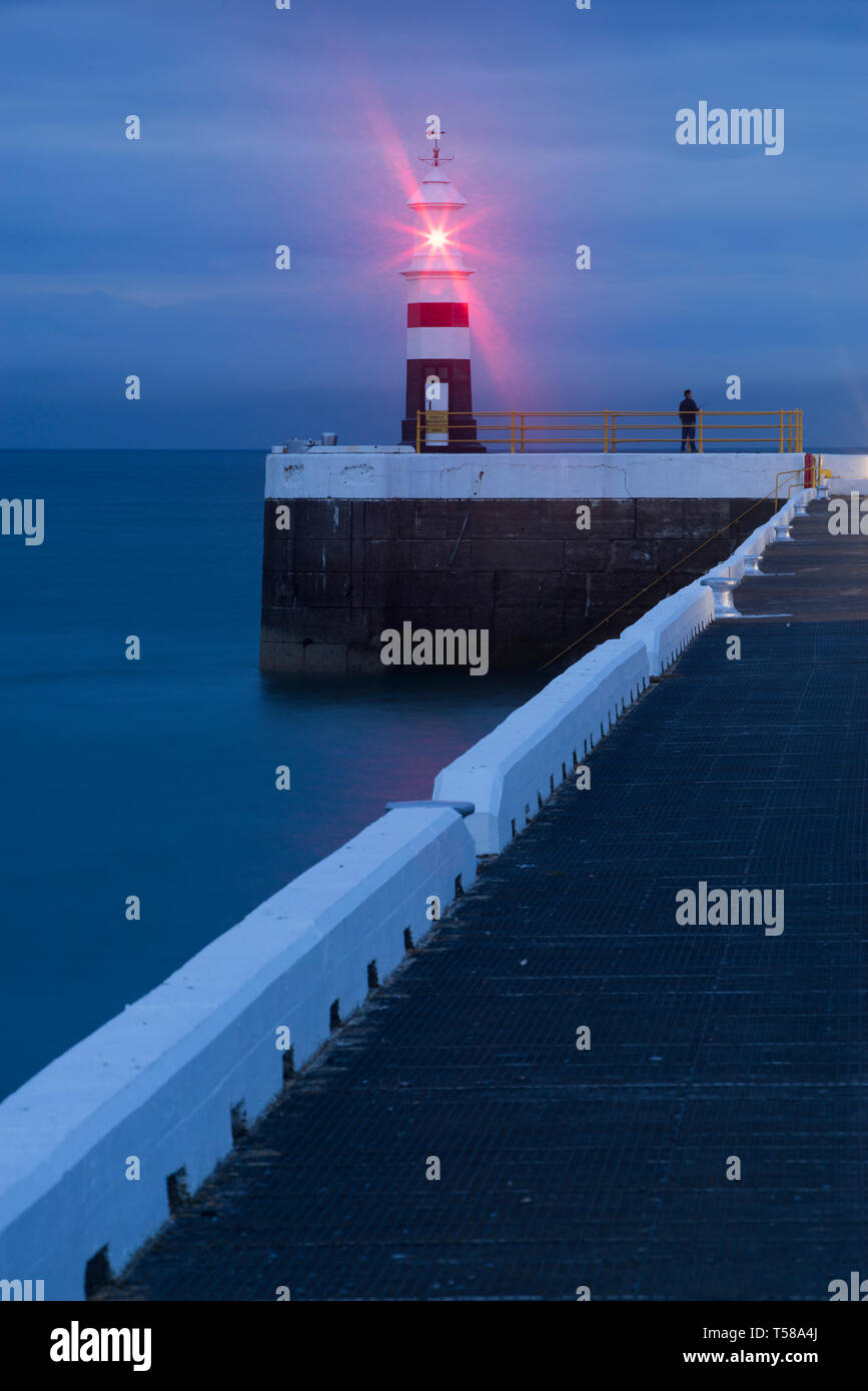 Entrée au port de Ramsey, île de Man, RoyaumeUni Photo Stock Alamy