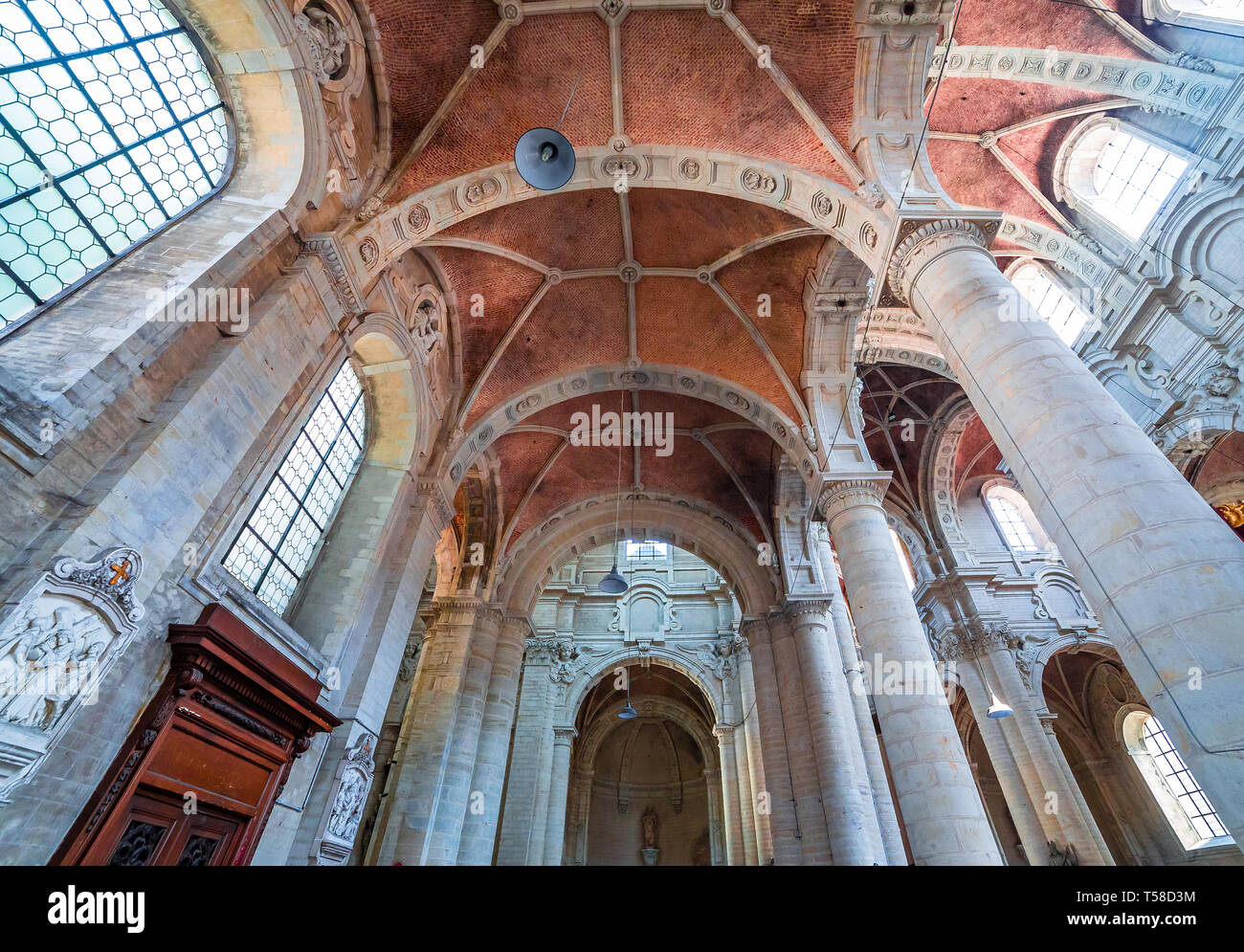 Bruxelles, Belgique - 05 août 2014 : Interiors of Saint John the Baptist Church au béguinage, 5 août 2014, à Bruxelles, Belgique Banque D'Images