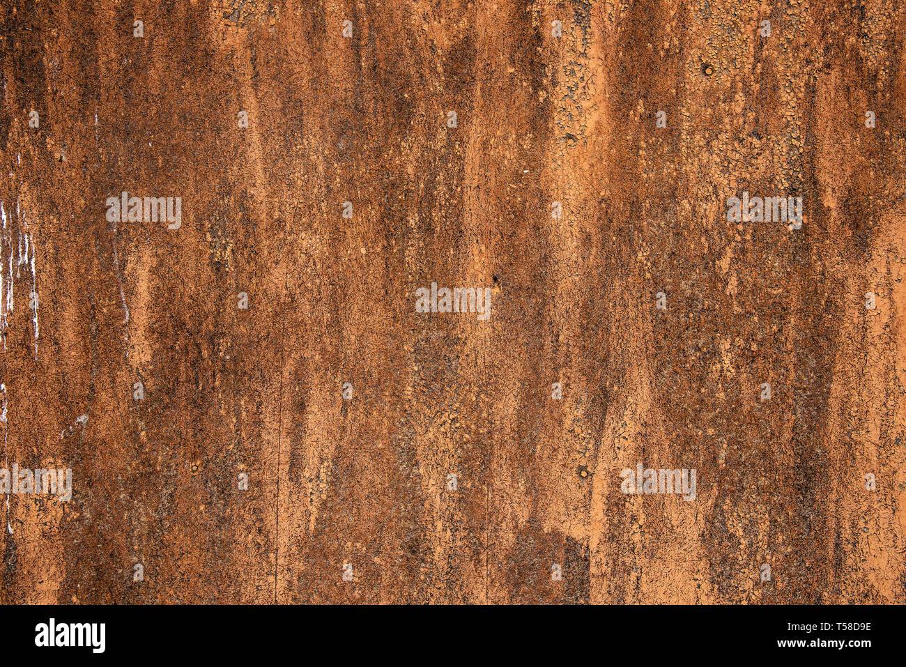 Échantillon de portés par temps de fibres avec minable, sale, et peinture craquelée et relief texture. Grunge fond de couleur brune Banque D'Images