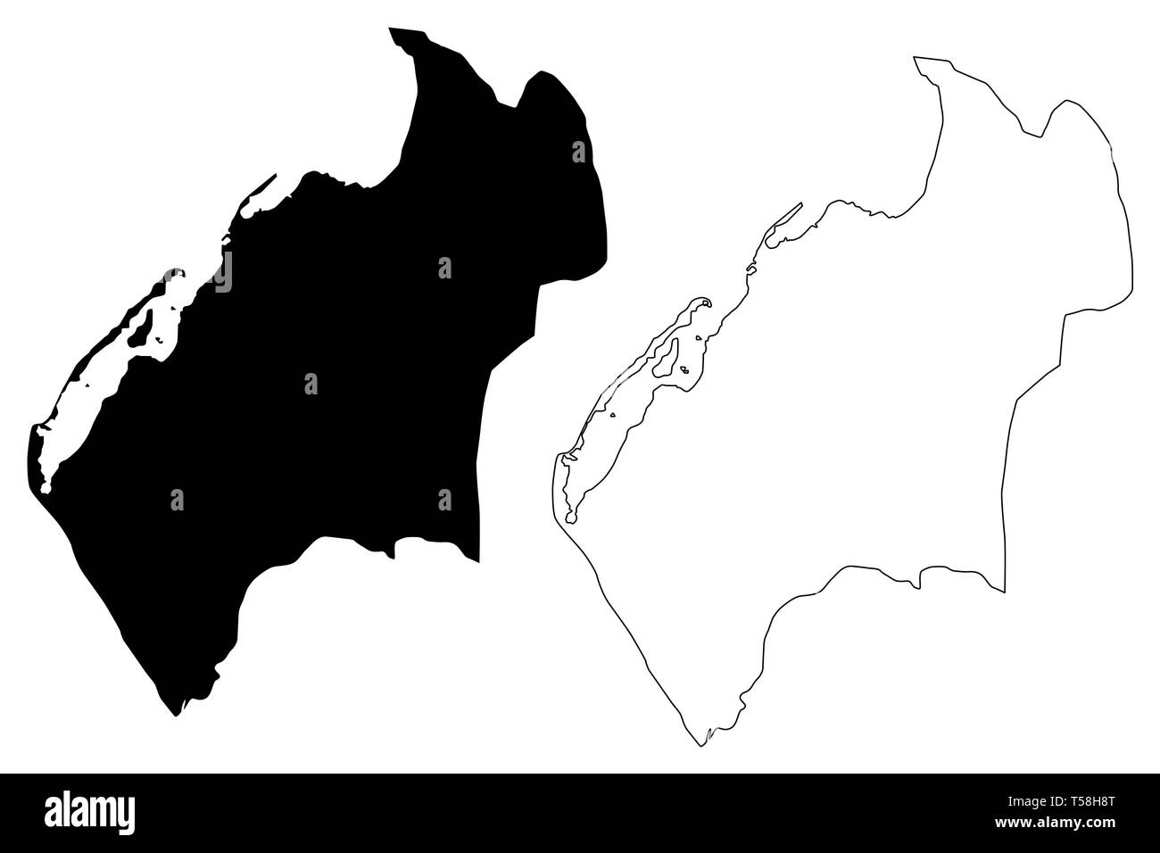 La province de Luanda (Provinces de l'Angola, de la République de l'Angola) map vector illustration, scribble sketch map Luanda Illustration de Vecteur