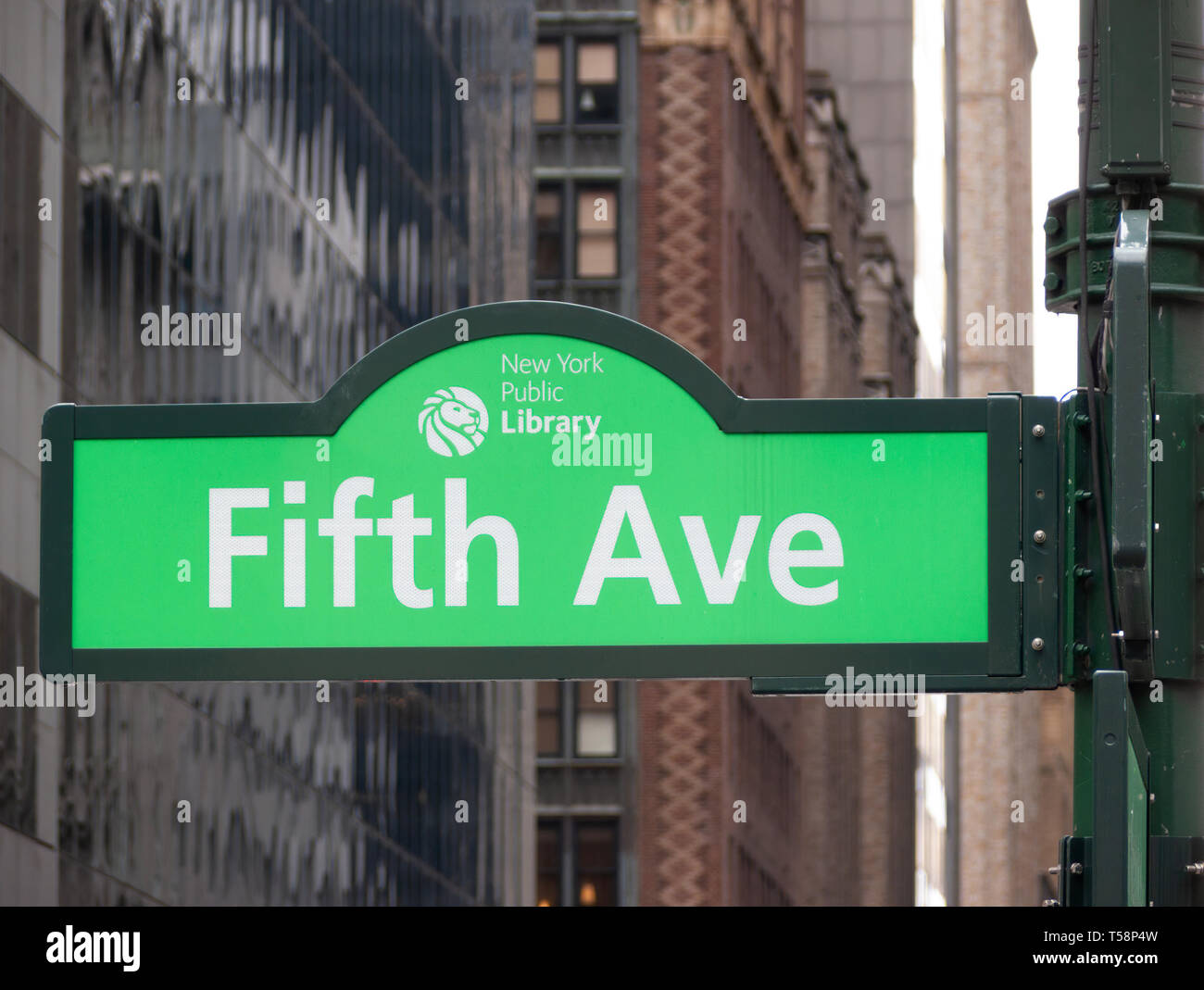 5 th Avenue New York Plaque de rue publicitaire USA 
