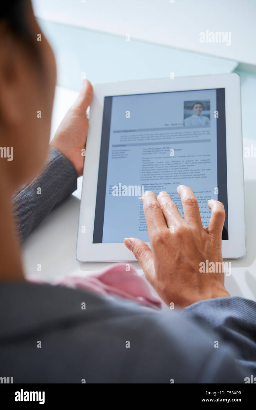 Reprendre en comprimés Banque D'Images