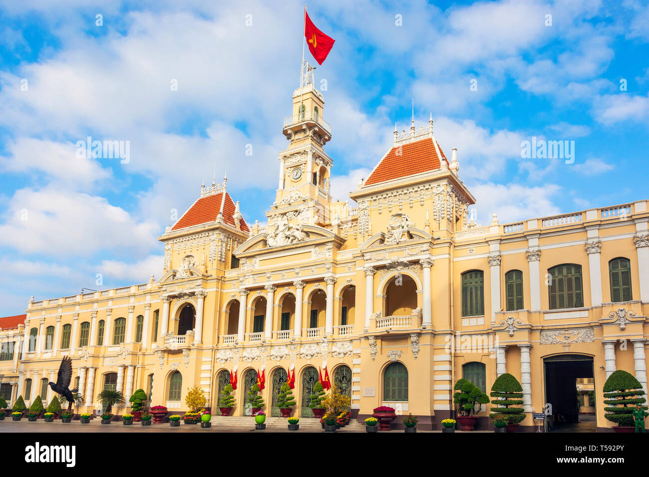 Hotel de Ville, (1901 - 1908) un français néo-baroque architecture bâtiment à l'extrémité nord du Boulevard Nguyen Hue Ho Chi Minh City, Vietnam Banque D'Images