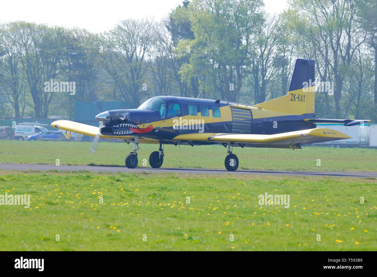 Construit en 2004 par l'aérospatiale du Pacifique 750 XL en usage à Skydive Nord Ouest en Flookburgh, Lake District. Banque D'Images