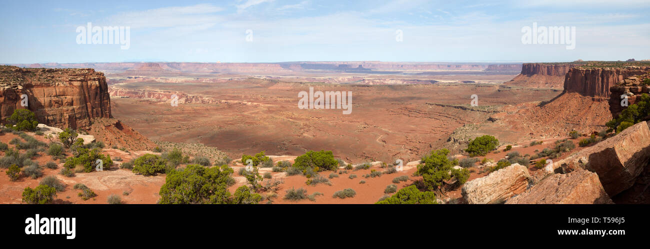 Rivière Verte donnent sur Canyonlands National Park, Utah, l'Amérique. Banque D'Images