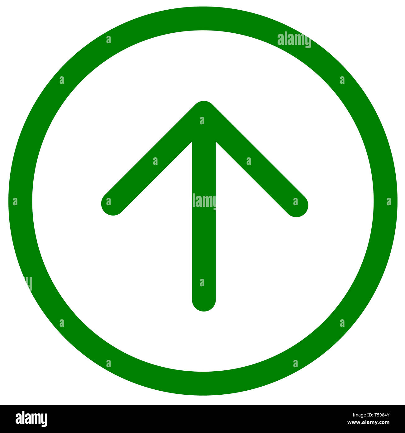 Flèche verte pointe vers le symbole vert. direction la flèche de l ...