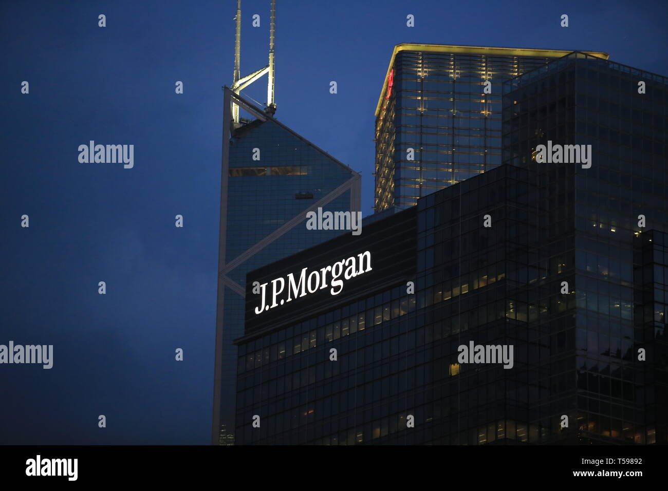 La JP Morgan de hong kong Banque D'Images