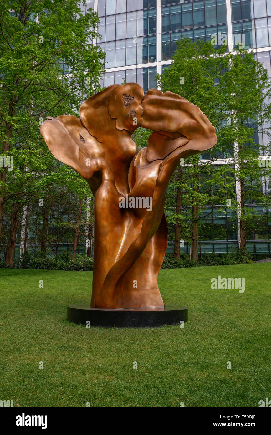 Art' Fortuna' par HELAINE BLUMENFELD, Canary Wharf , Isle of Dogs, Londres Banque D'Images