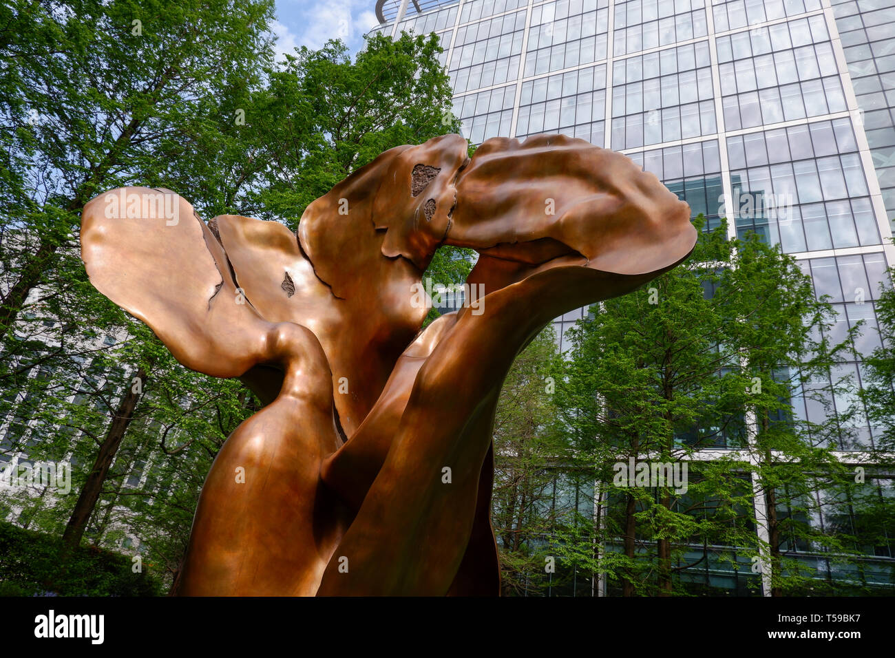 Art' Fortuna' par HELAINE BLUMENFELD, Canary Wharf , Isle of Dogs, Londres Banque D'Images