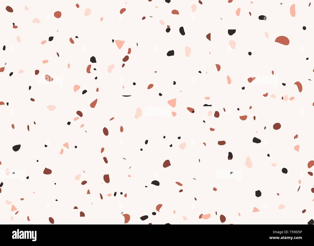 Répéter sans motif de mosaïque en rose pastel, brun et noir sur fond blanc. Composite mode et élégant, la texture de pierre, papier peint, web ba Illustration de Vecteur